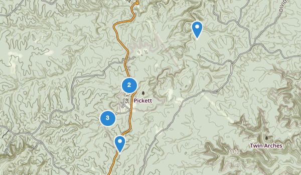 Pickett State Park Cabin Map