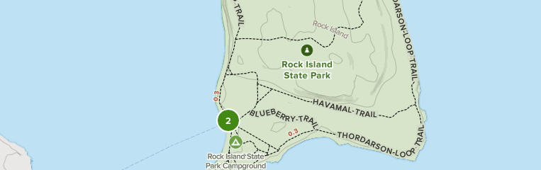 Rock Island State Park Campground Map