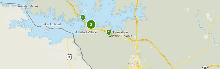 Trail Map of Amistad National Recreation Area