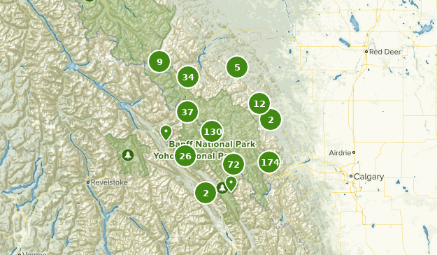 Banff National Park Trail Map _ 10 Best Hikes and Trails in Banff ...