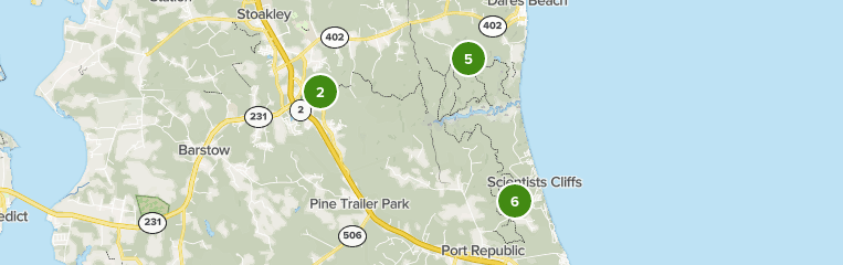 Map of trails in American Chestnut Land Trust, Maryland