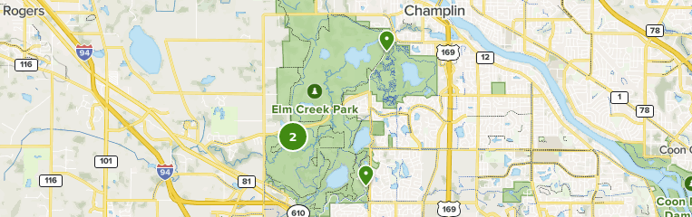 elm creek bike trail map