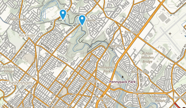 pennypack park bike trail map