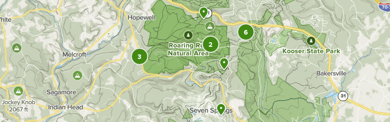 Best 10 Trails in Roaring Run Natural Area  AllTrails