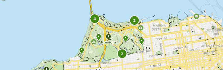 Presidio Trail And Overlook Map Presidio San Francisco