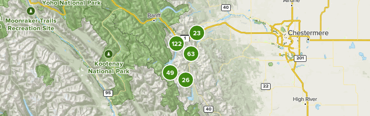 Bow Valley Campground Map Best Trails in Bow Valley Provincial Park   Alberta, Canada 