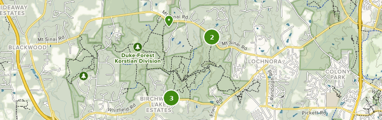 Duke Forest Trail Map