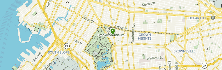 mapa del jardín botánico de brooklyn