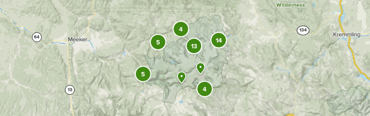 Flat tops wilderness trail map