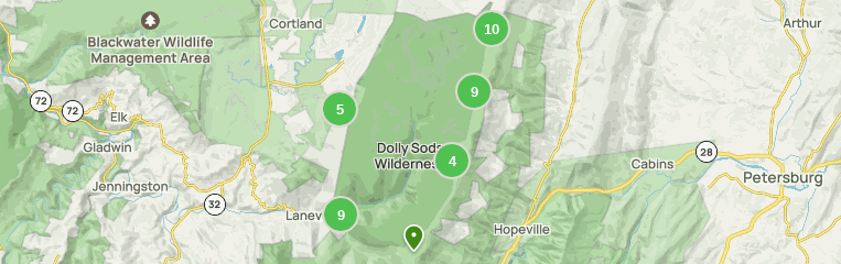 Best dolly sods top hikes