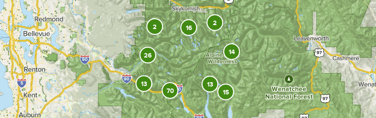 Alpine Lakes Wilderness Map Q2Yc-Oatwkzwkm