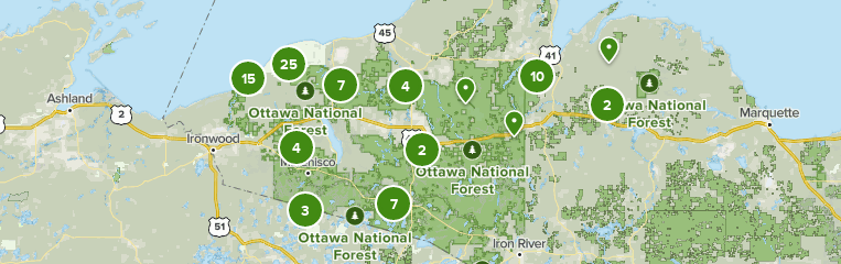 Ottawa National Forest Map Best 10 Trails In Ottawa National Forest | Alltrails
