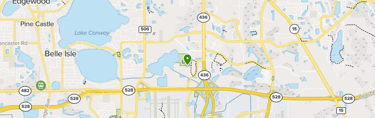 Map of trails in Airport Lakes Park, Florida