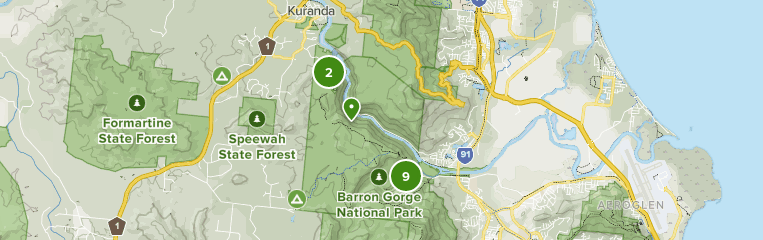 Barron Gorge National Park Map Nfyulsxmgtulnm