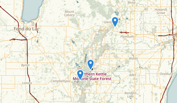 Ice Age Trail Kettle Moraine Map