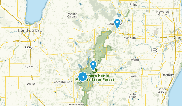 Ice Age Trail Kettle Moraine Map