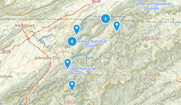 Cherokee National Forest Road Map