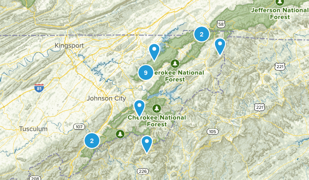 Cherokee National Forest Road Map