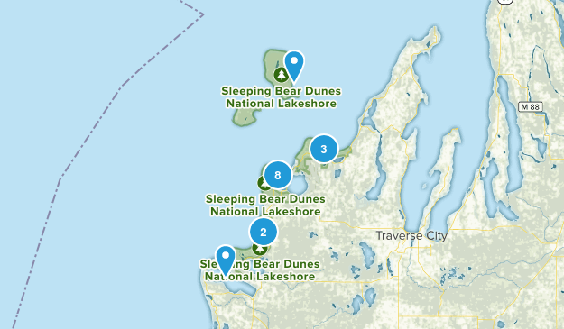 Sleeping Bear Dunes Park Map