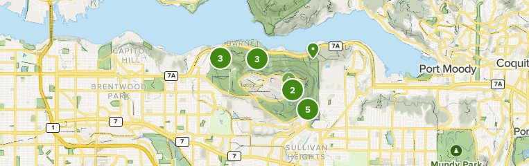 Burnaby mountain hiking trails map