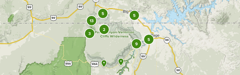 paria canyon hike map