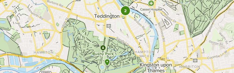 bushy park cycling map