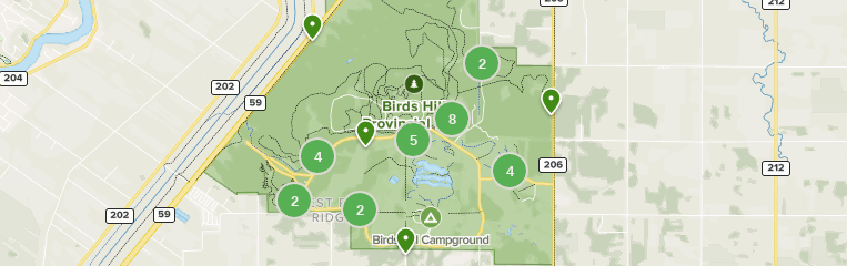 birds hill bike trails map