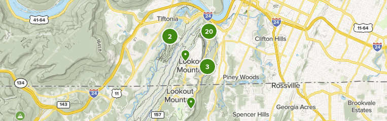 Map Of Lookout Mountain Tennessee Best 10 Trails In Lookout Mountain | Alltrails