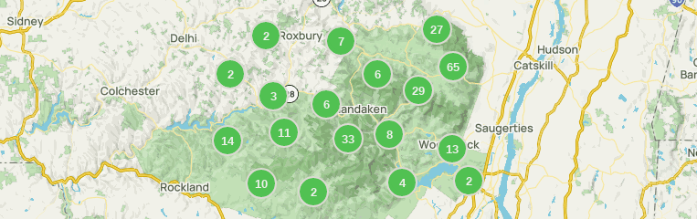 Catskill Trails Map, Catskills Park NY