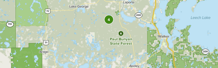 Printable Map Of Baul Bunyan Trail