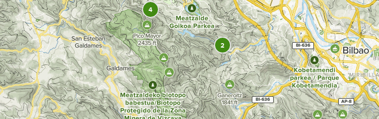 Os melhores trilhos em Biotopo Protegido de la Zona Minera de Vizcaya