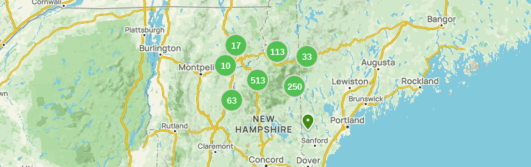 White Mountain National Forest, Nuevo Hampshire: Mapa de senderos