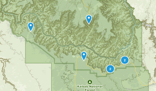 Best Beach Trails In Grand Canyon National Park Alltrails Grand Canyon National Park Beach Map