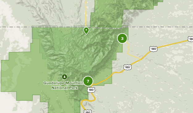 guadalupe mountains national park map Best Backpacking Trails In Guadalupe Mountains National Park guadalupe mountains national park map