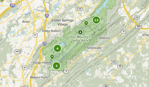 oak mountain state park map Best Wildlife Trails In Oak Mountain State Park Alltrails oak mountain state park map