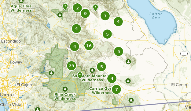 anza borrego state park map Best No Dogs Trails In Anza Borrego Desert State Park Alltrails anza borrego state park map