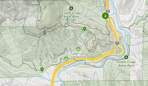 Castle Crags State Park Map