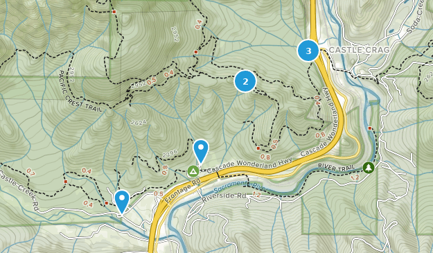 Castle Crags State Park Map