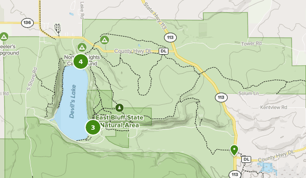 devils lake state park map Best Views Trails In Devil S Lake State Park Alltrails devils lake state park map