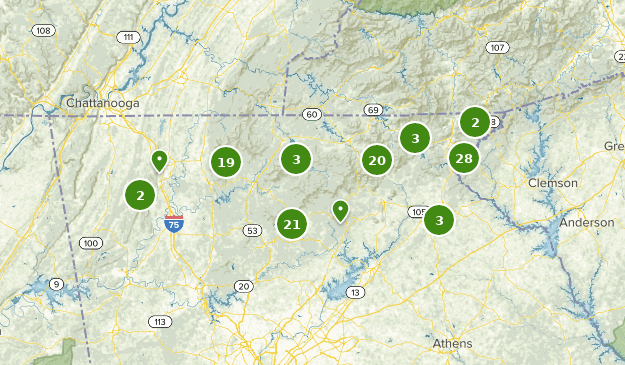 Georgia Waterfalls Map 5201