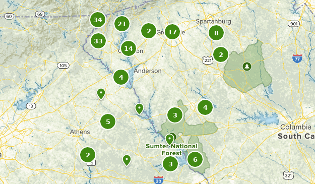 Sumter National Forest Map