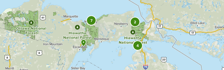 Hiawatha National Forest Map Best 10 Backpacking Trails In Hiawatha National Forest | Alltrails