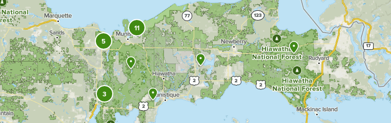 Hiawatha National Forest Trail Map Best 10 River Trails In Hiawatha National Forest | Alltrails