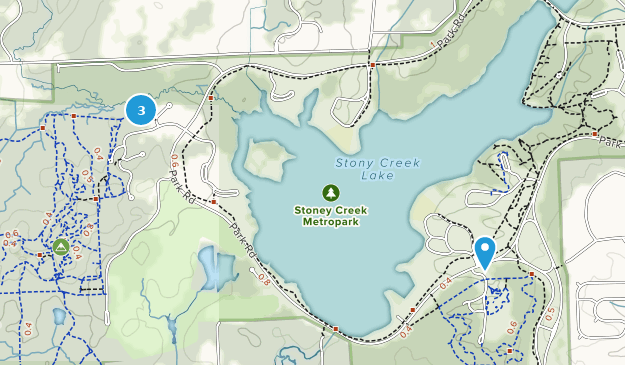 Best Mountain Biking Trails In Stony Creek Metropolitan Park - mountain bike trails michigan map