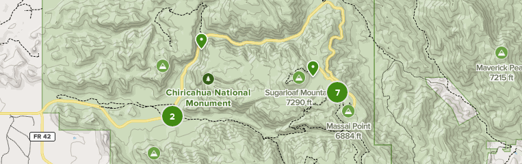 chiricahua national monument map