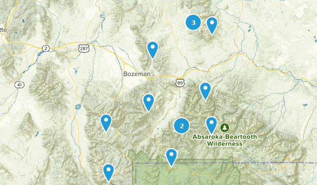 Gallatin National Forest Trail Map