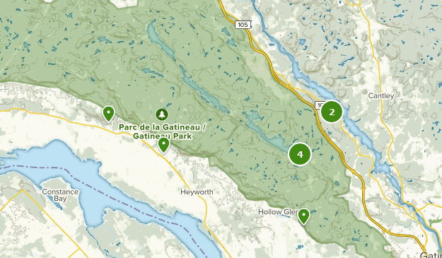 Gatineau Park Hiking Map | Loop of Trails 60 and 61, Quebec, Canada – WSTTC