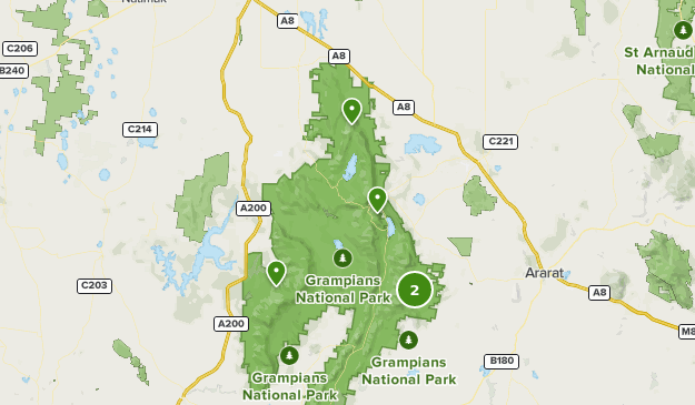 grampians national park map Best Backpacking Trails In Grampians National Park Alltrails grampians national park map