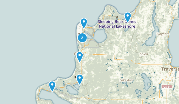 Sleeping Bear Dunes Park Map