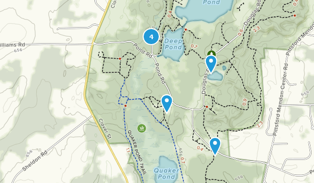 32 Mendon Ponds Trail Map - Maps Database Source